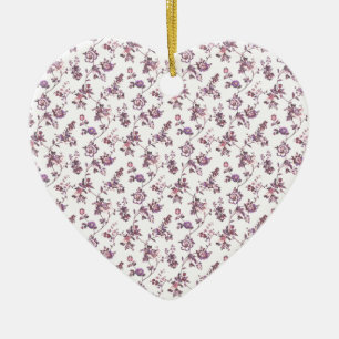 Blommönster Julgransprydnad Keramik