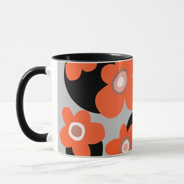 Blommönster kaffe mugg (Vänster)