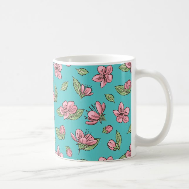 Blommönster Kaffemugg (Höger)