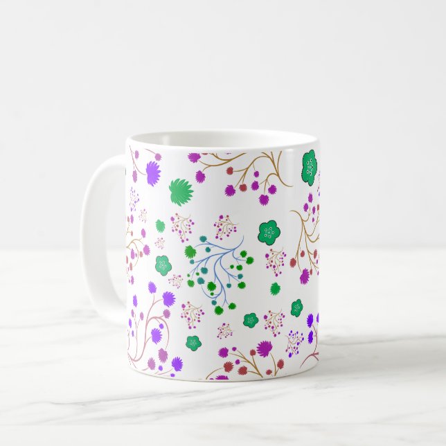 Blommönster Kaffemugg (Framsida vänster)