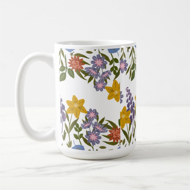blommönster kaffemugg (Vänster)