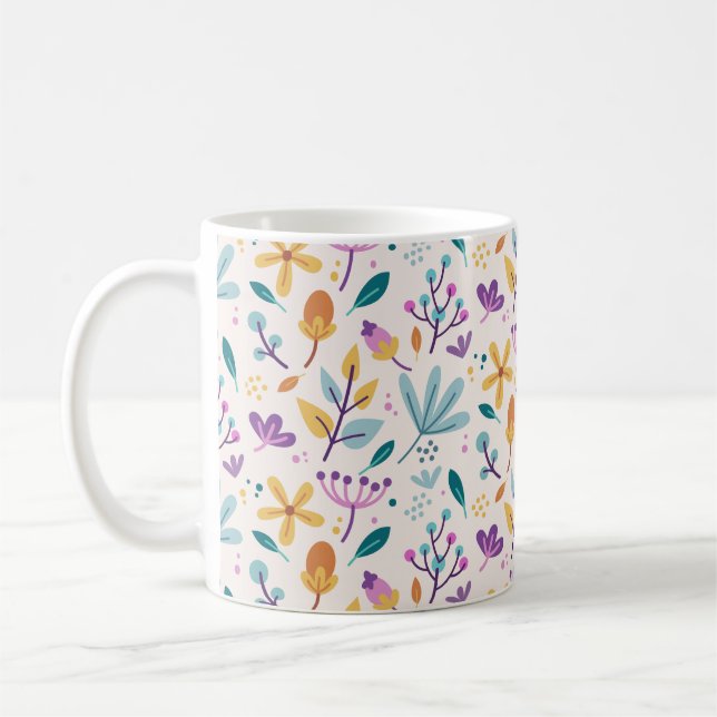 Blommönster Kaffemugg (Vänster)