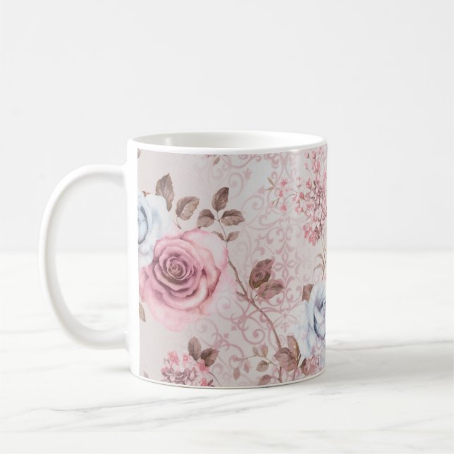 Blommönster Kaffemugg (Vänster)