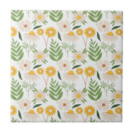 Blommönster Kakelplatta