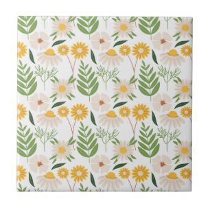 Blommönster Kakelplatta
