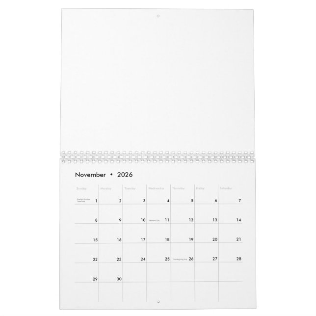 Blommönster Kalender (Nov 2026)