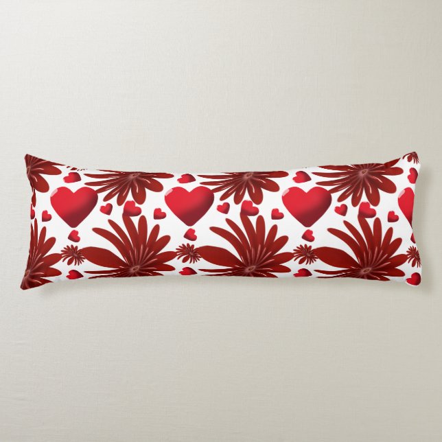 Blommönster kastfilt kroppskudde (Framsidan)