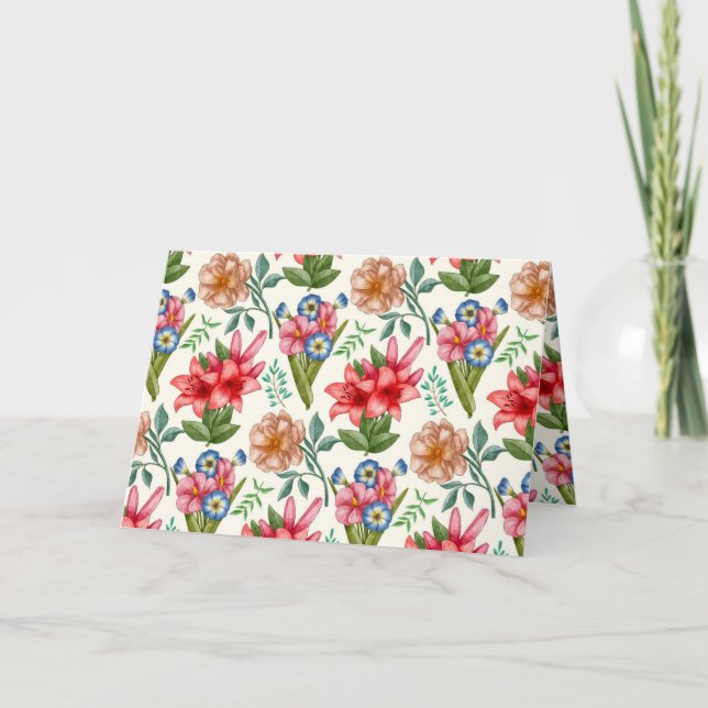 Blommönster Kort (Framsida)