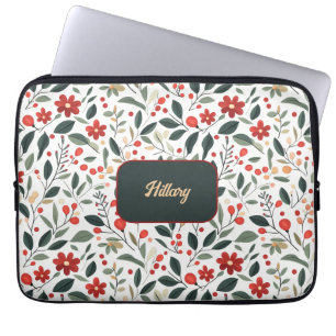 Blommönster Laptop Fodral