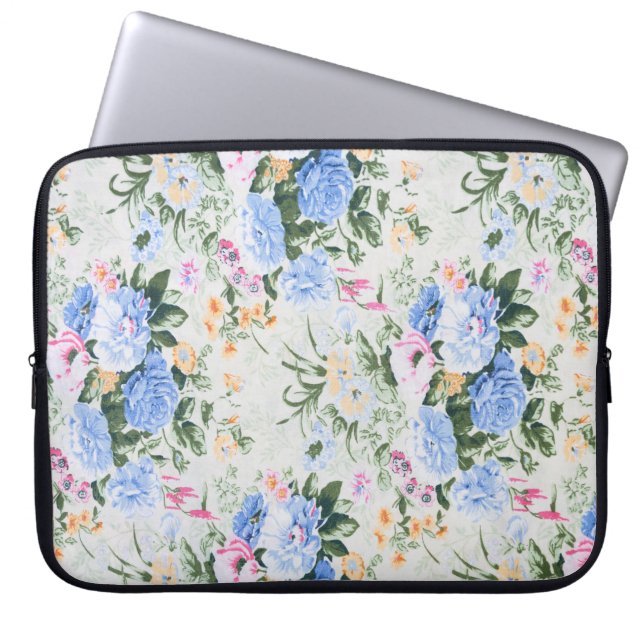 Blommönster Laptop Fodral (Framsidan)
