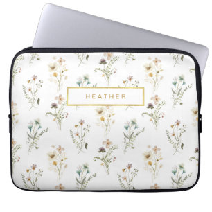 Blommönster Laptop Fodral