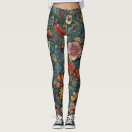 Blommönster leggings