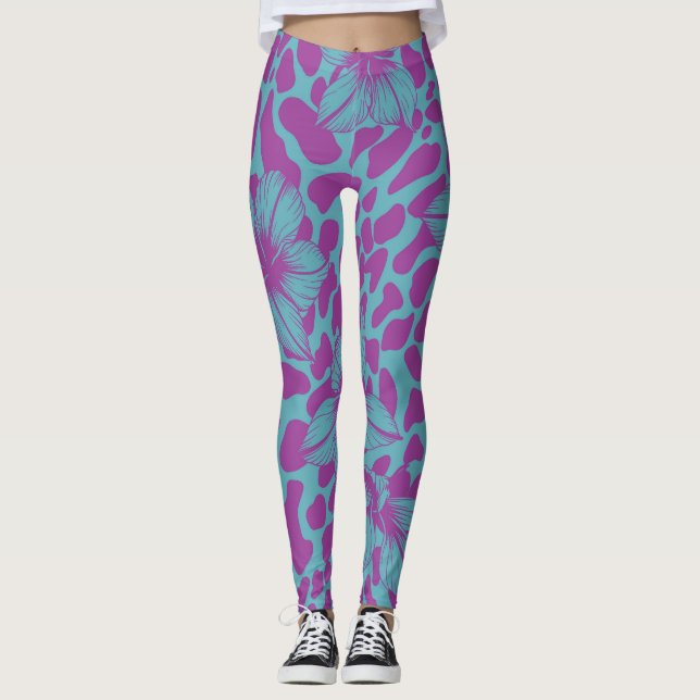 Blommönster Leggings (Framsida)