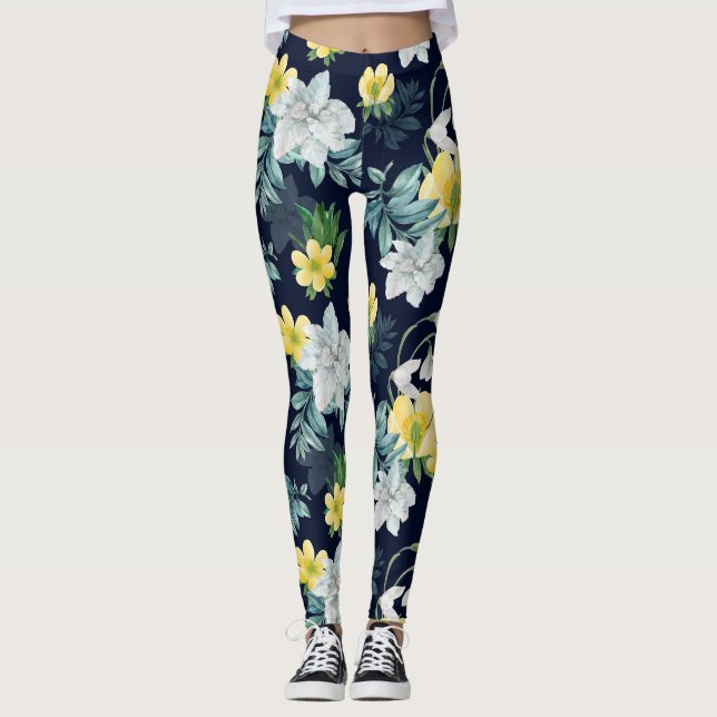 Blommönster Leggings (Framsida)