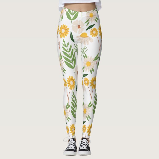 Blommönster Leggings (Framsida)