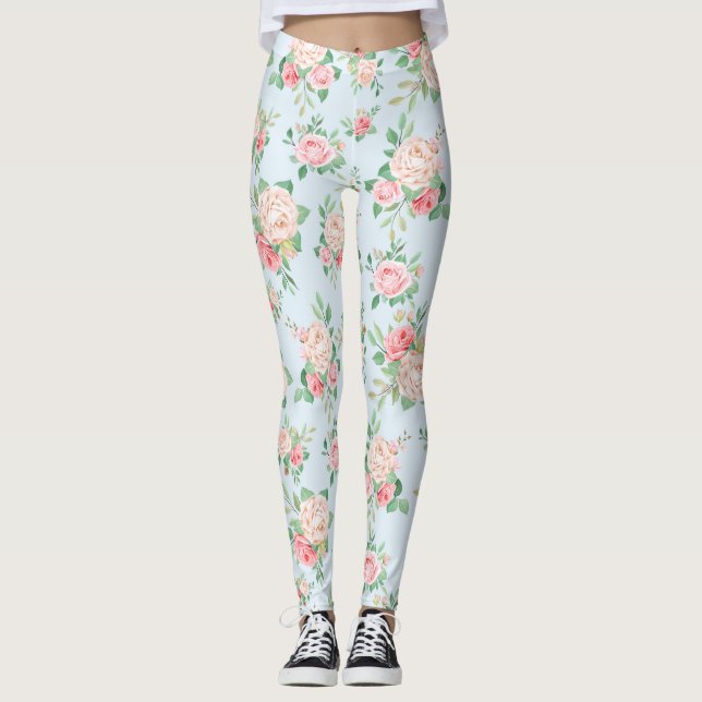 Blommönster Leggings (Framsida)