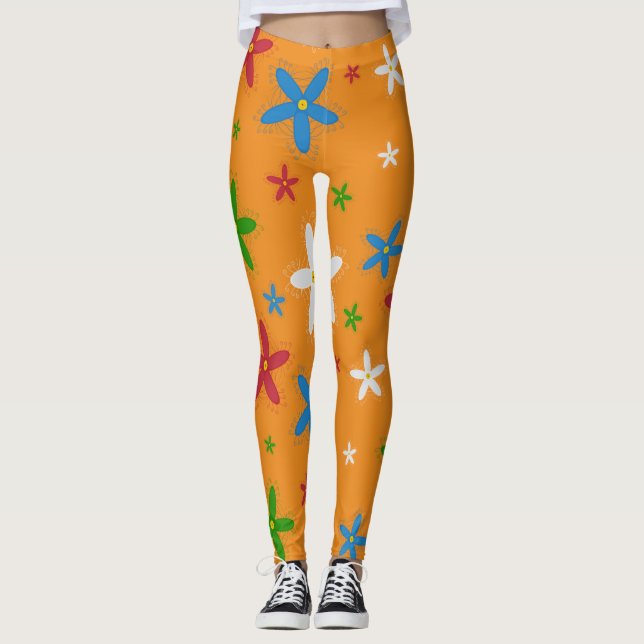 Blommönster Leggings (Framsida)