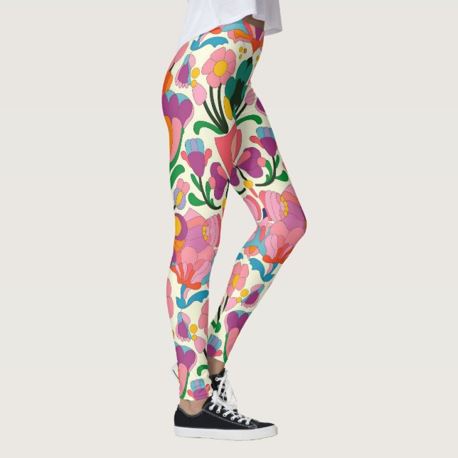 Blommönster Leggings (Höger)