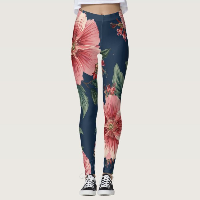 Blommönster  leggings (Framsida)