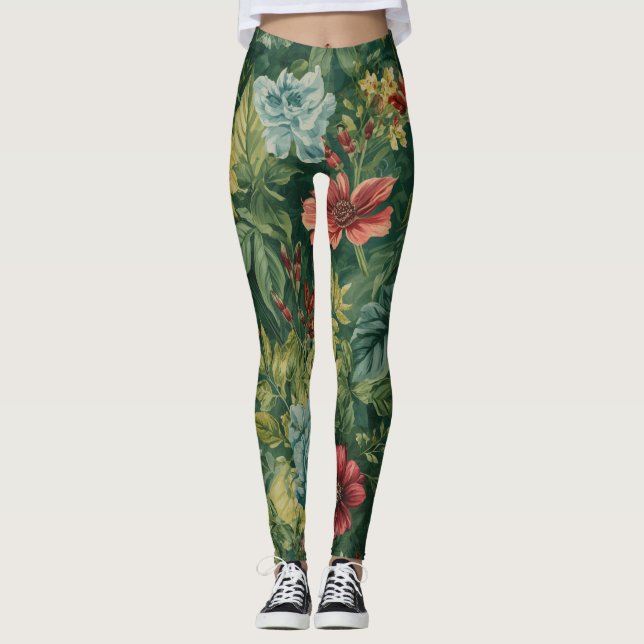 Blommönster  leggings (Framsida)