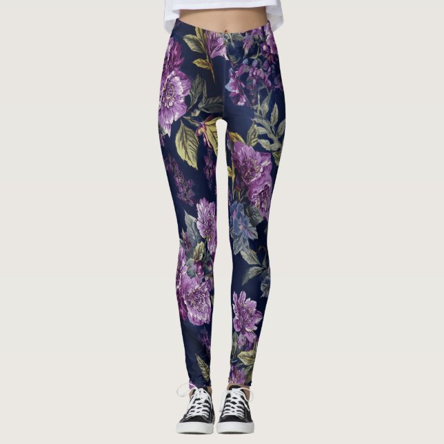 Blommönster  leggings (Framsida)