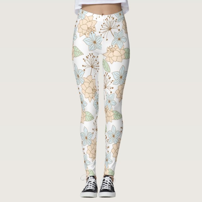 Blommönster Leggings (Framsida)