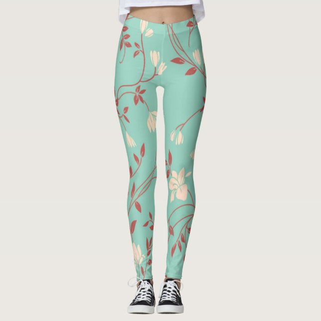 Blommönster Leggings (Framsida)