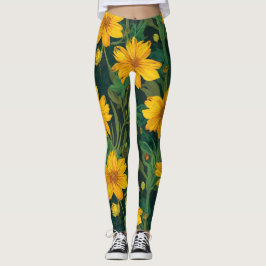 Blommönster leggings