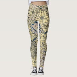 Blommönster leggings