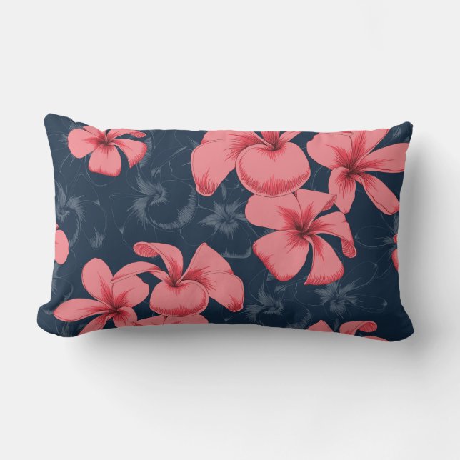 Blommönster Lumbarkudde (Framsida)