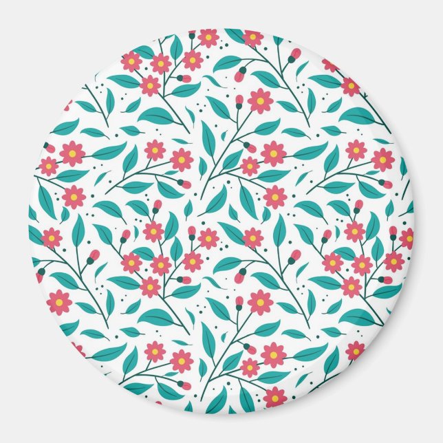 Blommönster Magnet (Framsidan)