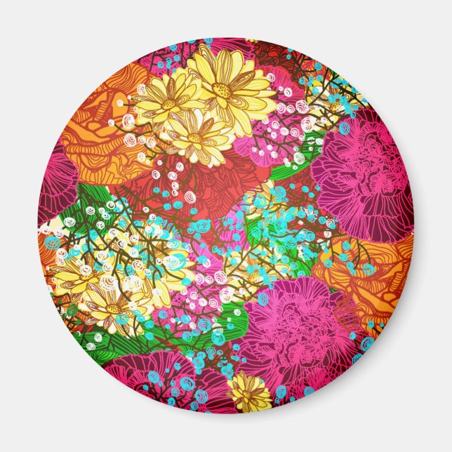 Blommönster Magnet (Framsidan)