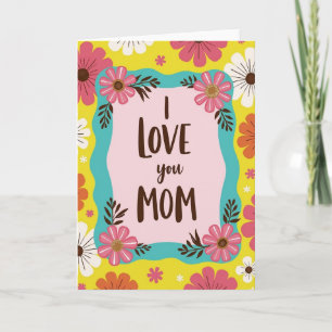 Blommönster Mamma-kort Kort