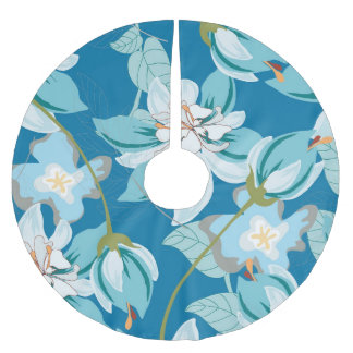 Blommönster, mångsidig blomdesign. julgransmatta borstad polyester