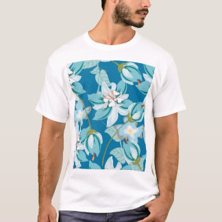 Blommönster, mångsidig blomdesign. t shirt