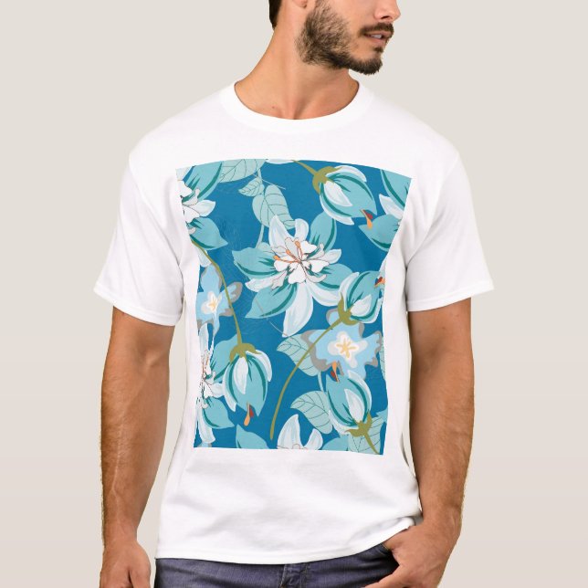 Blommönster, mångsidig blomdesign. t shirt (Framsida)