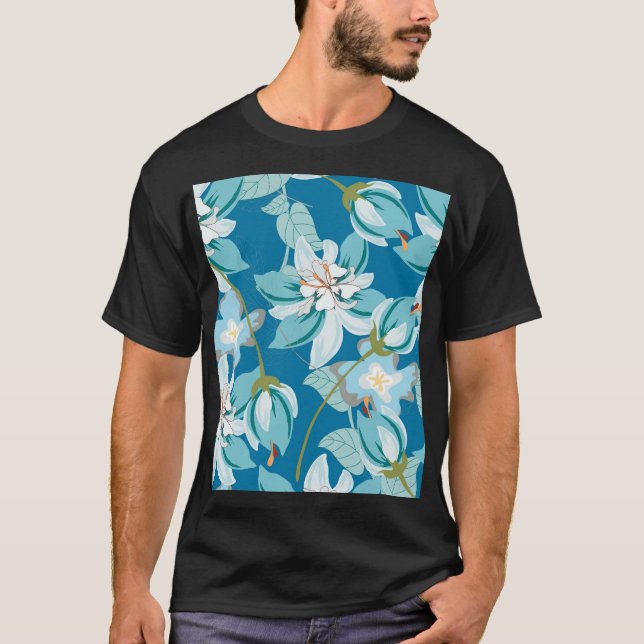 Blommönster, mångsidig blomdesign. t shirt (Framsida)