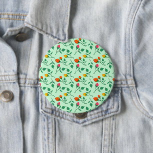 Blommönster med blommor från färgad ro knapp