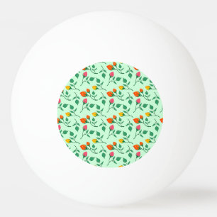 Blommönster med blommor från färgad ro pingisboll