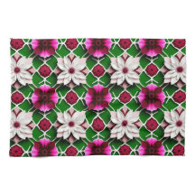 Blommönster med färgade blommor