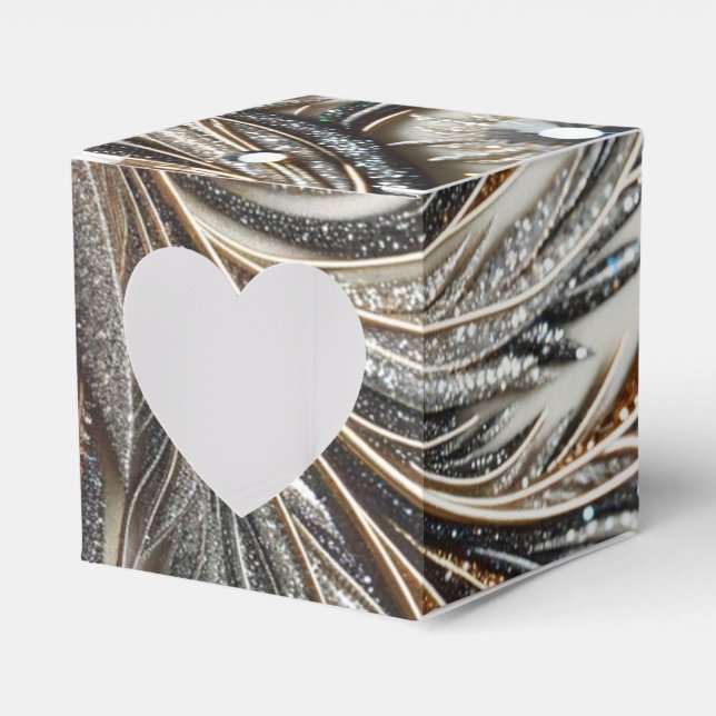 Blommönster med gemsten presentaskar (Framsidan Sidan)