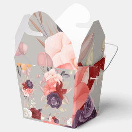 Blommönster med rosa röda och lila rosor presentaskar