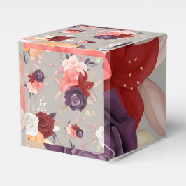 Blommönster med rosa röda och lila rosor presentaskar