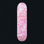 Blommönster med vattenfärgad rosa, handmålad tange mini skateboard bräda 18,5 cm<br><div class="desc">Ett konstnärligt blommönster med  med färgad rosa,  giftig,  smak. En unik shock rosa-tangle-blommor i hand plockade på vit bakgrund. Ge den här handen färgade blommor till henne eller någon annan på tillfälle.</div>