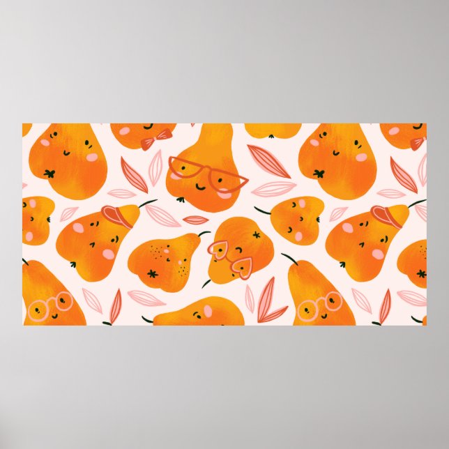 Blommönster med vita orkidéer, isolerade på en d poster (Framsidan)