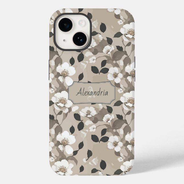 Blommönster Modern minimalistisk vildrosor (Baksida)
