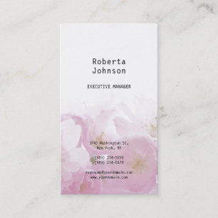 Blommönster Modern Professionell Feminine Visitkort