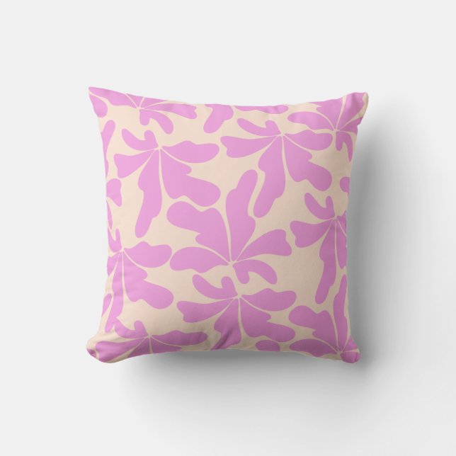 Blommönster Modern Rosa Hawaiian Stil Pillow Kudde (Framsida)