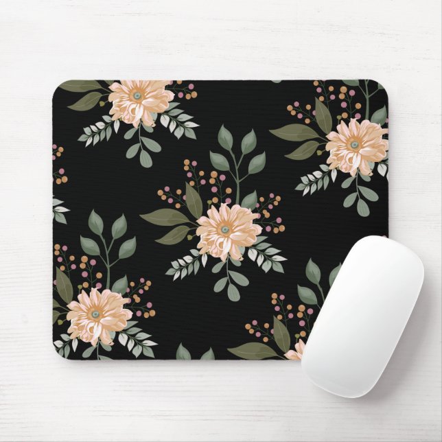 Blommönster Mousepad Musmatta (Med mus)