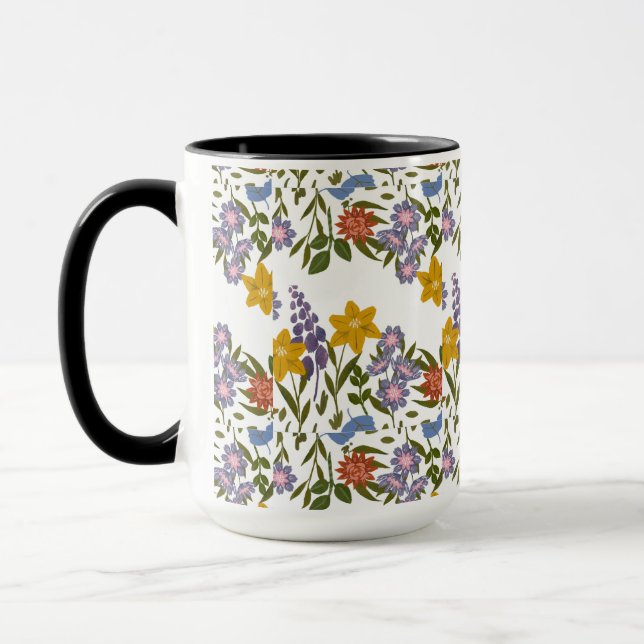 Blommönster Mugg (Vänster)